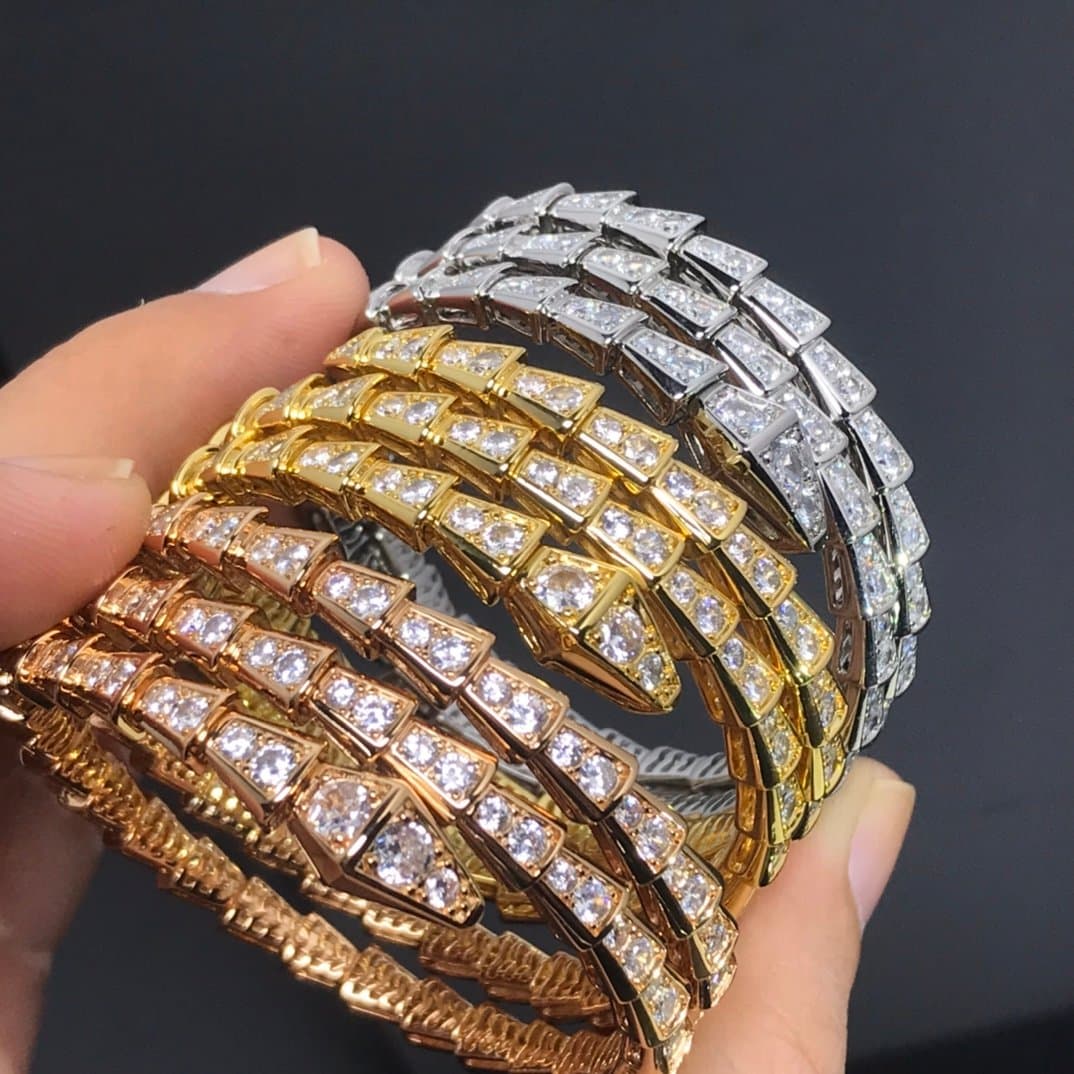 Three-circle Gypsophila Snake Bracelet